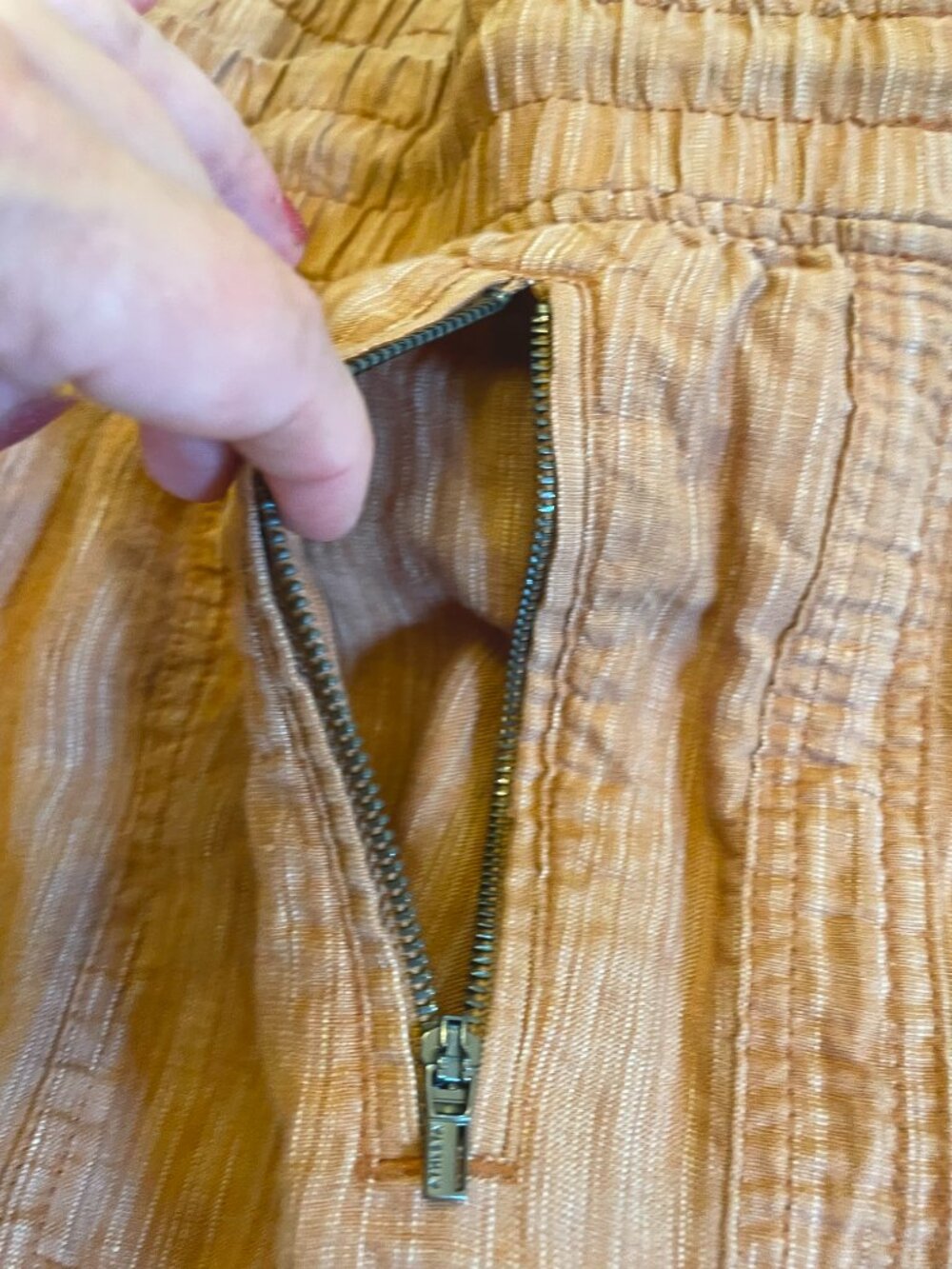 Athleta Cabo Women's 100% Linen Wide Leg Pant Sz 16 Terracotta Striped Boho Chic - Picture 11 of 15